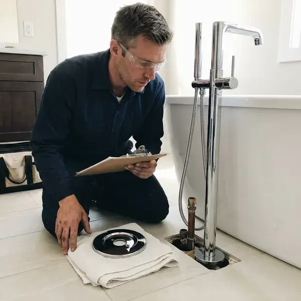 CKN Plumbing technician providing bathroom plumbing in Anchorage, AK